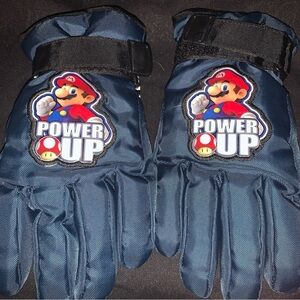 Nintendo Super Mario Bros Power Up Kids Winter Gloves OS Mittens vintage